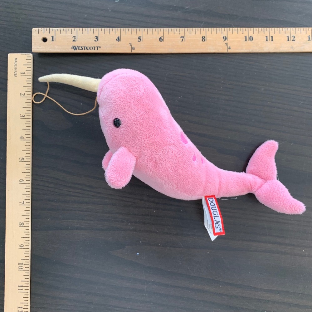 Douglas Cuddle Toys Pink Narwhal Plush Stuffed Animal 9 Inch 1575 2017‎